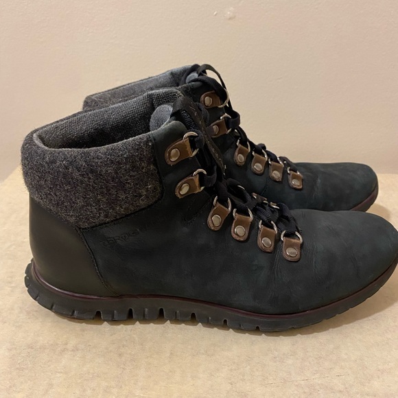Cole Haan Women's Zerogrand Waterproof Hiking‎ Boots Ankle Nubuck Size 6 Black - Picture 2 of 14